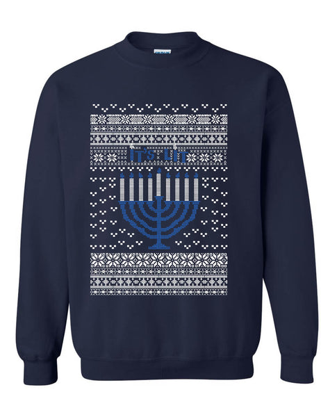 It's Lit Hanukkah Ugly Sweater Adult Sweatshirt
