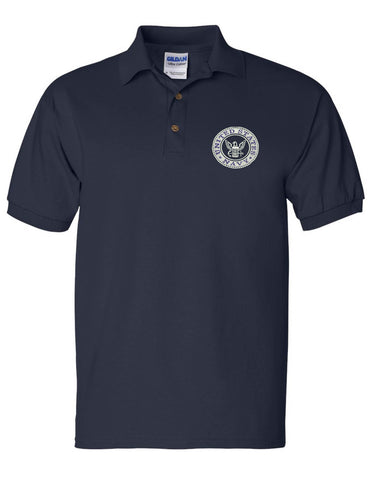 Men's Polo T Shirt US Navy Embroidered Army Top USA American Soldier
