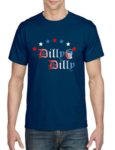 Men's T Shirt Dilly Dilly 4th Of July Trending Cheers Love USA Flag