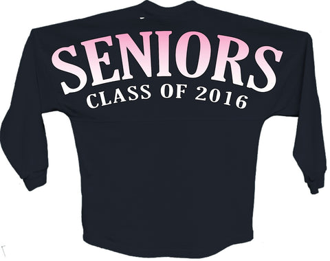 Seniors class of 2016 pink pom print J america shirt - ALLNTRENDSHOP - 1