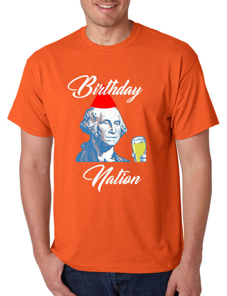 Men's T Shirt Birthday Nation 4th Of July Party Trendy USA Shirt