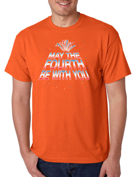 Men's T Shirt May The Fourth Be With You Funny 4th Of July Tee