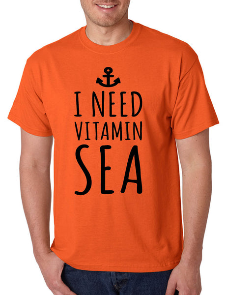 Men's T Shirt I Need Vitamin Sea Love Summer Vacation Beach Tee