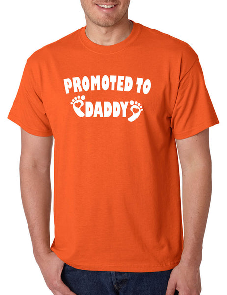 Men's T Shirt Promoted To Daddy To Be New Born Gift Announcement Tee