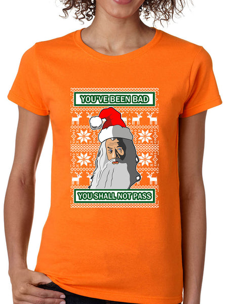 Women's T Shirt You Shall Not Pass Ugly Xmas Trendy Christmas Gift