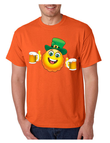 Irish smiling Emoji ST patricks men t-shirt - ALLNTRENDSHOP - 1