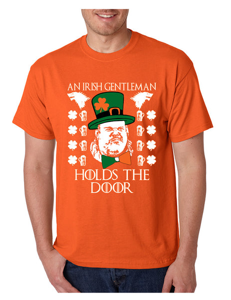 Men's T Shirt Irish Hodor Hold The Door St Patrick's Day Shirt