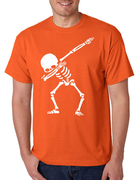 Men's T Shirt Dabbing Skeleton Tee Cool Hip Hop Dab Skull Shirt Gift