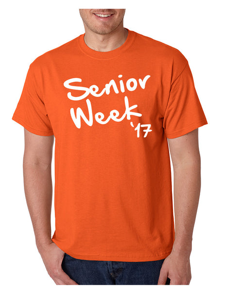 Men's T Shirt Senior Week 17 White Class Of 2017 Party Tee
