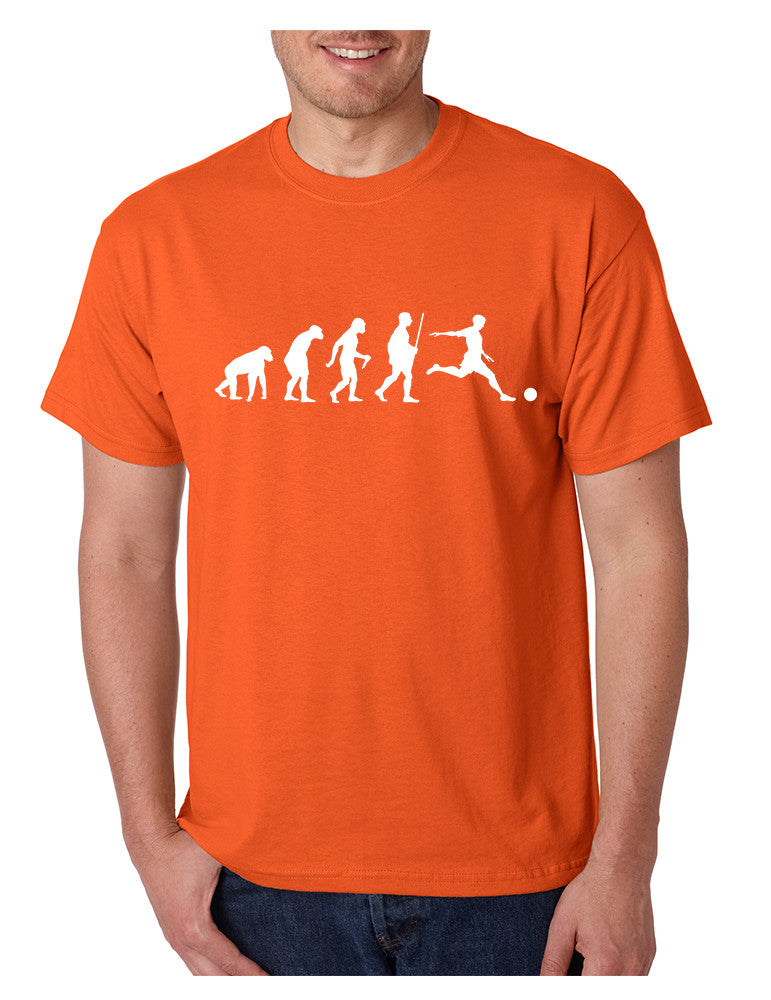 Men's T Shirt Soccer Evolution Funny Love Sport Shirt