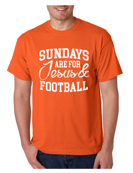 Men's T Shirt Sundays Are For Jesus And Football Humor Tee