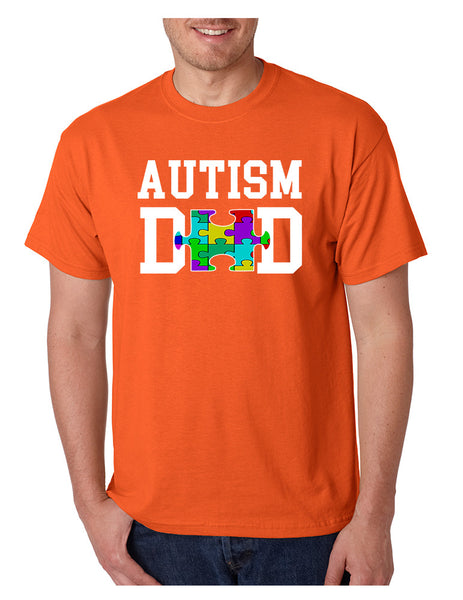 Men's T Shirt Autism Dad Autistic Awareness Shirt
