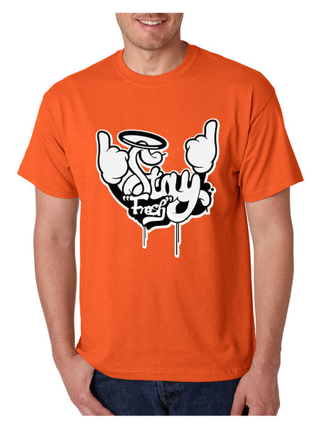 Men's T Shirt Stay Fresh Fingers Up Nice Cool Graphic Tshirt