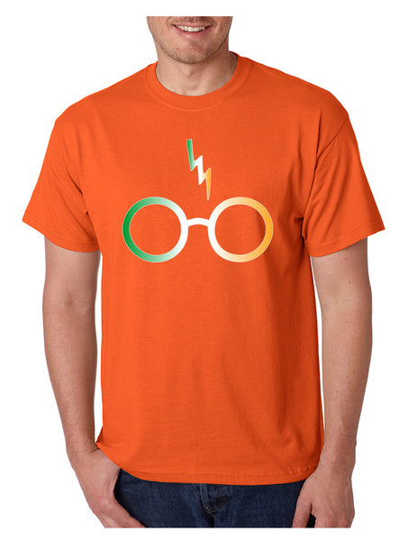 Men's T Shirt Irish Harry Glasses Scar St Patrick's Day T Shirt