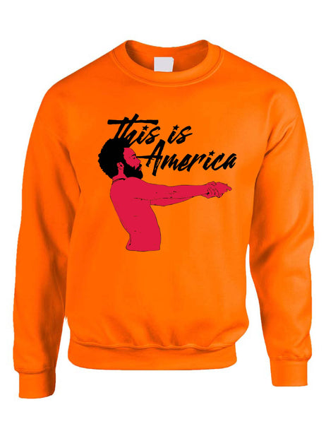 Adult Sweatshirt This Is America Trendy Gift Cool Popular Top