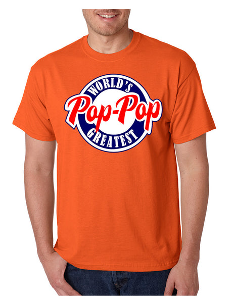 Men's T-shirt World's Greatest Pop Pop Love Family Tee