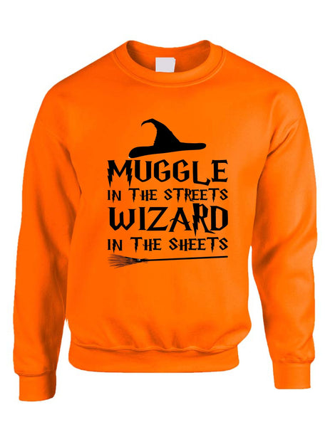Adult Crewneck Muggle In The Streets Wizard In The Sheets Sweatshirt - ALLNTRENDSHOP