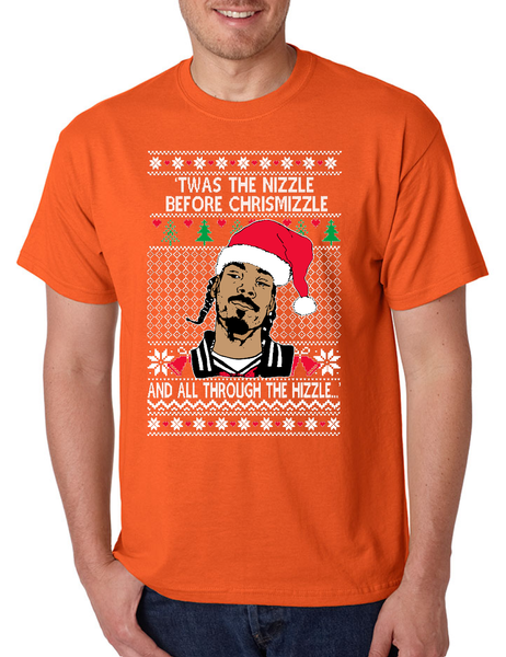 Ugly Christmas Snoop TWAS The Nizzle Before Chrismizzle Men's T Shirt