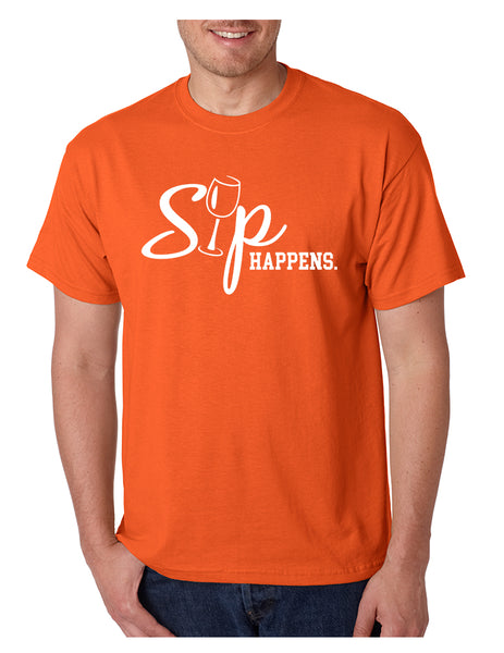 Men's T Shirt Sip Happens drinking Lovers Shirt Popular Gift