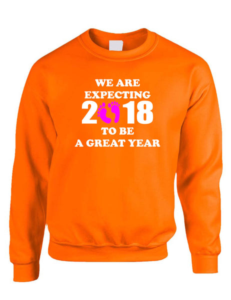 Adult Sweatshirt We Are Expecting Girl Maternity Reveal 2018 To Be
