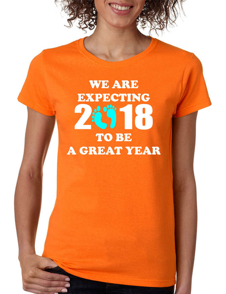 Women's T Shirt We Are Expecting Boy Maternity Reveal 2018 To Be