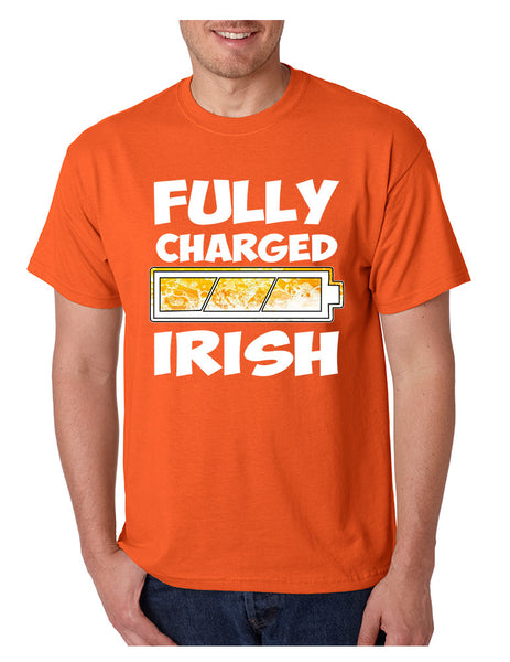 Men's T Shirt Fully Charged Irish St Patrick's Day Tee Shirt - ALLNTRENDSHOP - 3