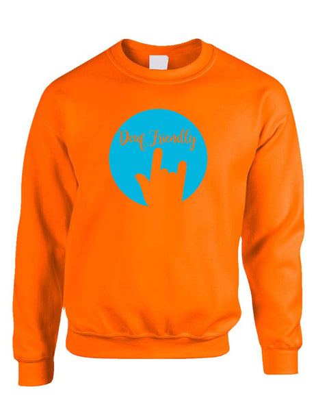Adult Sweatshirt Deaf Friendly Deaf Awareness ASL Support Acceptance