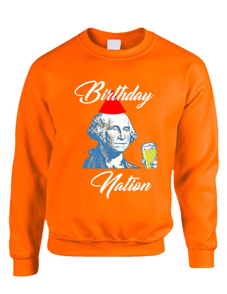 Adult Sweatshirt Birthday Nation Cool 4th Of July USA Party Top