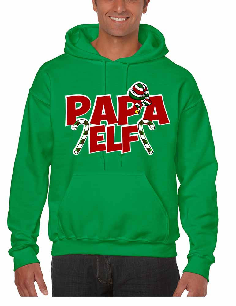 Men's Hoodie Papa Elf Ugly Christmas Holiday Gift Top Idea - ALLNTRENDSHOP