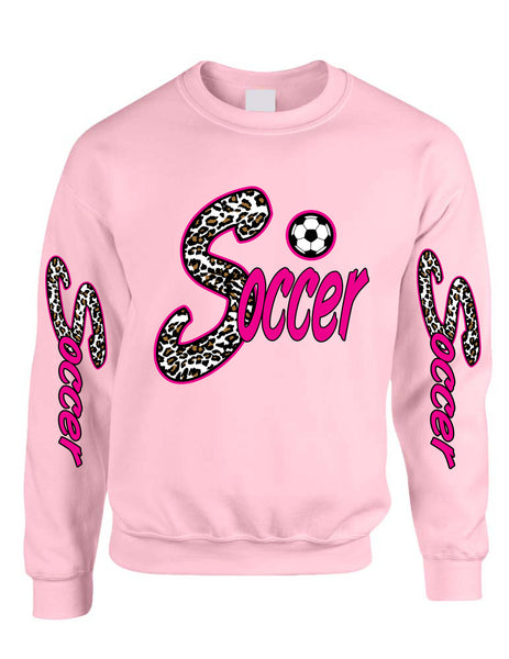 Soccer White Leopard women's sweatshirt - ALLNTRENDSHOP - 1