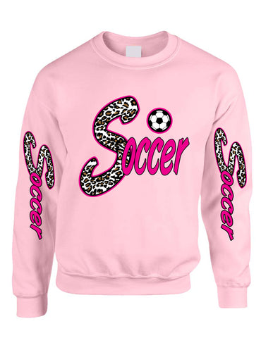 Soccer White Leopard women's sweatshirt - ALLNTRENDSHOP - 1