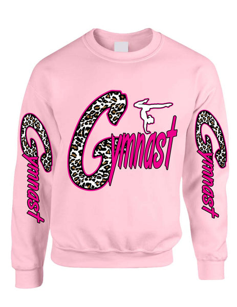 Gymnast  White Leopard women's sweatshirt - ALLNTRENDSHOP