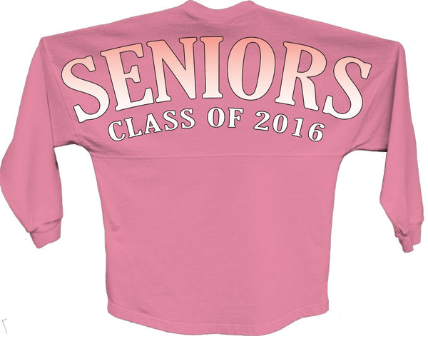 Seniors class of 2016 orange pom print J america shirt - ALLNTRENDSHOP - 3