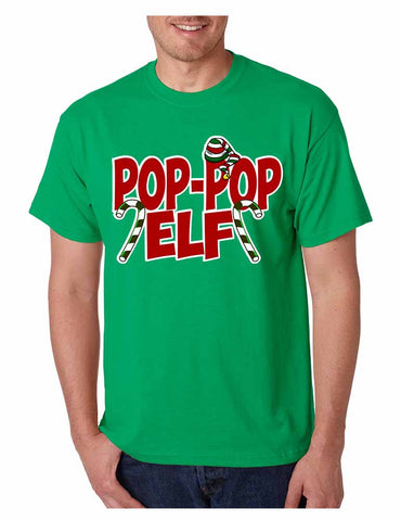 Men's T Shirt Pop Pop Elf Ugly Xmas Holiday Family Cute Gift - ALLNTRENDSHOP