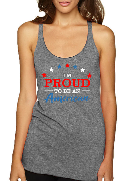 Women's Tank Top Proud To Be An American Trending 4th Of July Top