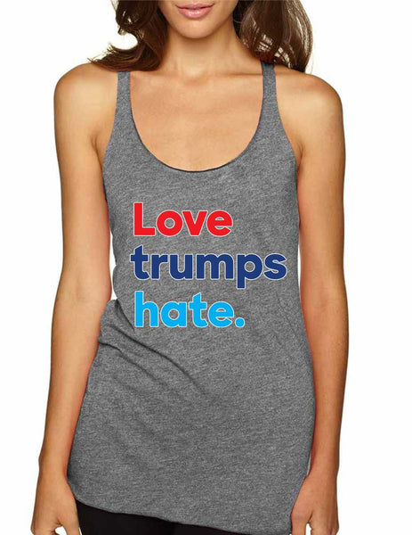 Women's Tank Top Love Trumps Hate Donald Trump Top - ALLNTRENDSHOP - 4