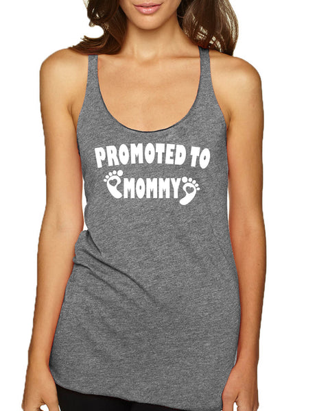 Women's Tank Top Promoted To Mommy To Be Baby Maternity Reveal