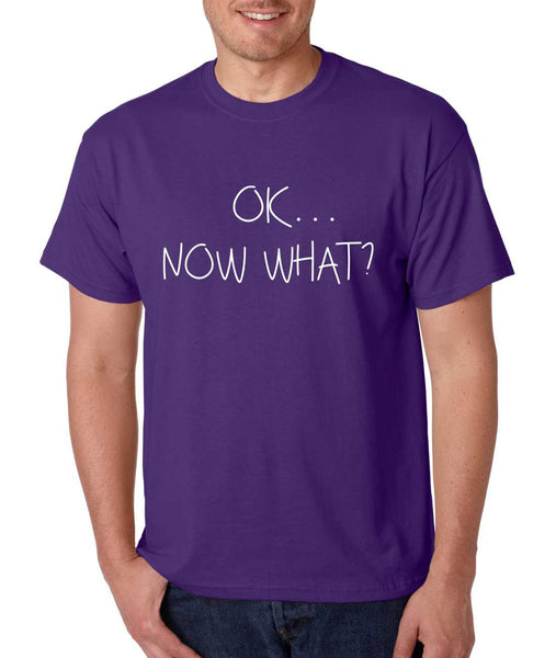 Men's T Shirt OK Now What? Funny Cool Stuff Humor T Shirt - ALLNTRENDSHOP - 4