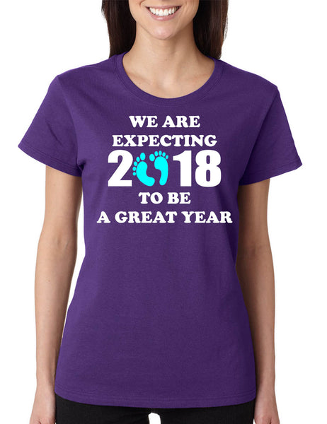 Women's T Shirt We Are Expecting Boy Maternity Reveal 2018 To Be