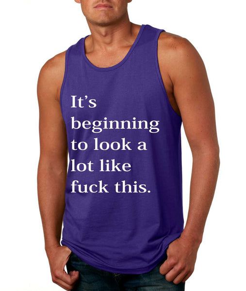 Men's Tank Top Beginning To Look A Lot Like F**k Cool Top - ALLNTRENDSHOP - 3