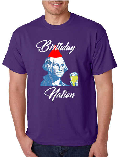 Men's T Shirt Birthday Nation 4th Of July Party Trendy USA Shirt