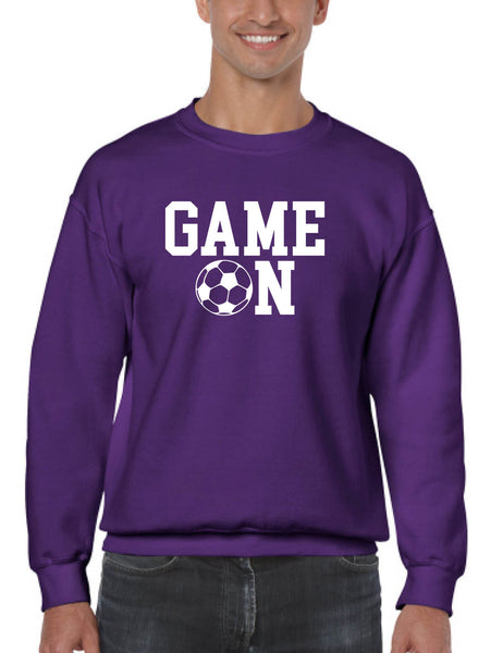 Adult Sweatshirt Game On Soccer Shirt Team Gift Love Sport Fans Top