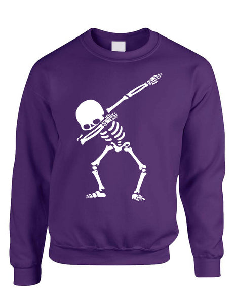 Adult Sweatshirt Dabbing Skeleton Top Hip Hop Dabbing Skull Shirt Dab