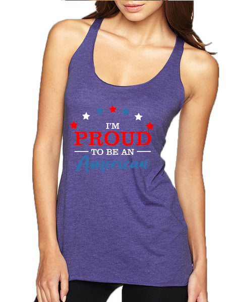 Women's Tank Top Proud To Be An American Trending 4th Of July Top