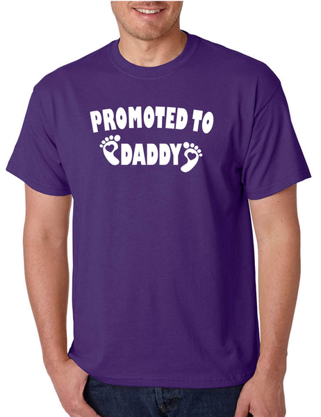 Men's T Shirt Promoted To Daddy To Be New Born Gift Announcement Tee
