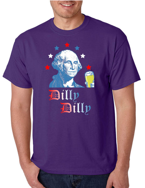 Men's T Shirt George Washington Dilly Dilly 4th Of July Cheers USA