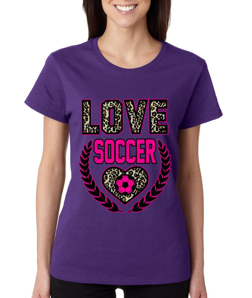 Love Soccer Leopard womens T-Shirts - ALLNTRENDSHOP - 4