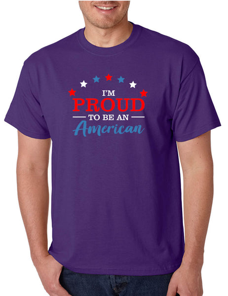 Men's T Shirt I'm Proud To Be An American 4th Of July Parade Tee
