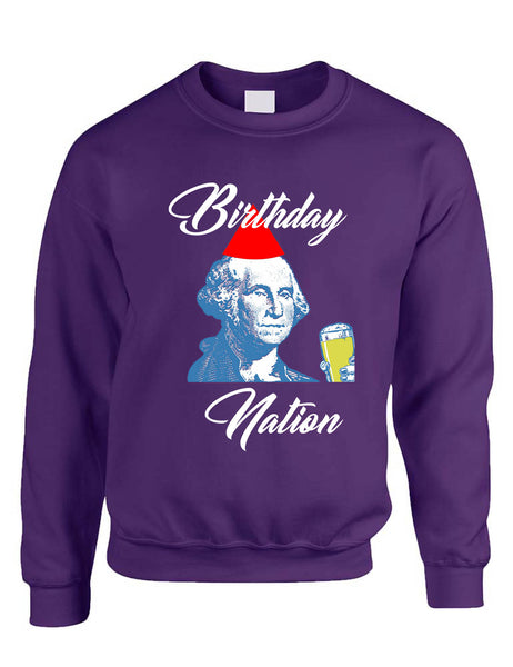 Adult Sweatshirt Birthday Nation Cool 4th Of July USA Party Top