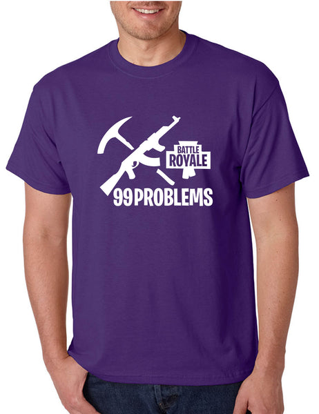 Men's T Shirt Battle Royale 99 Problems Popular Game Lover Gift